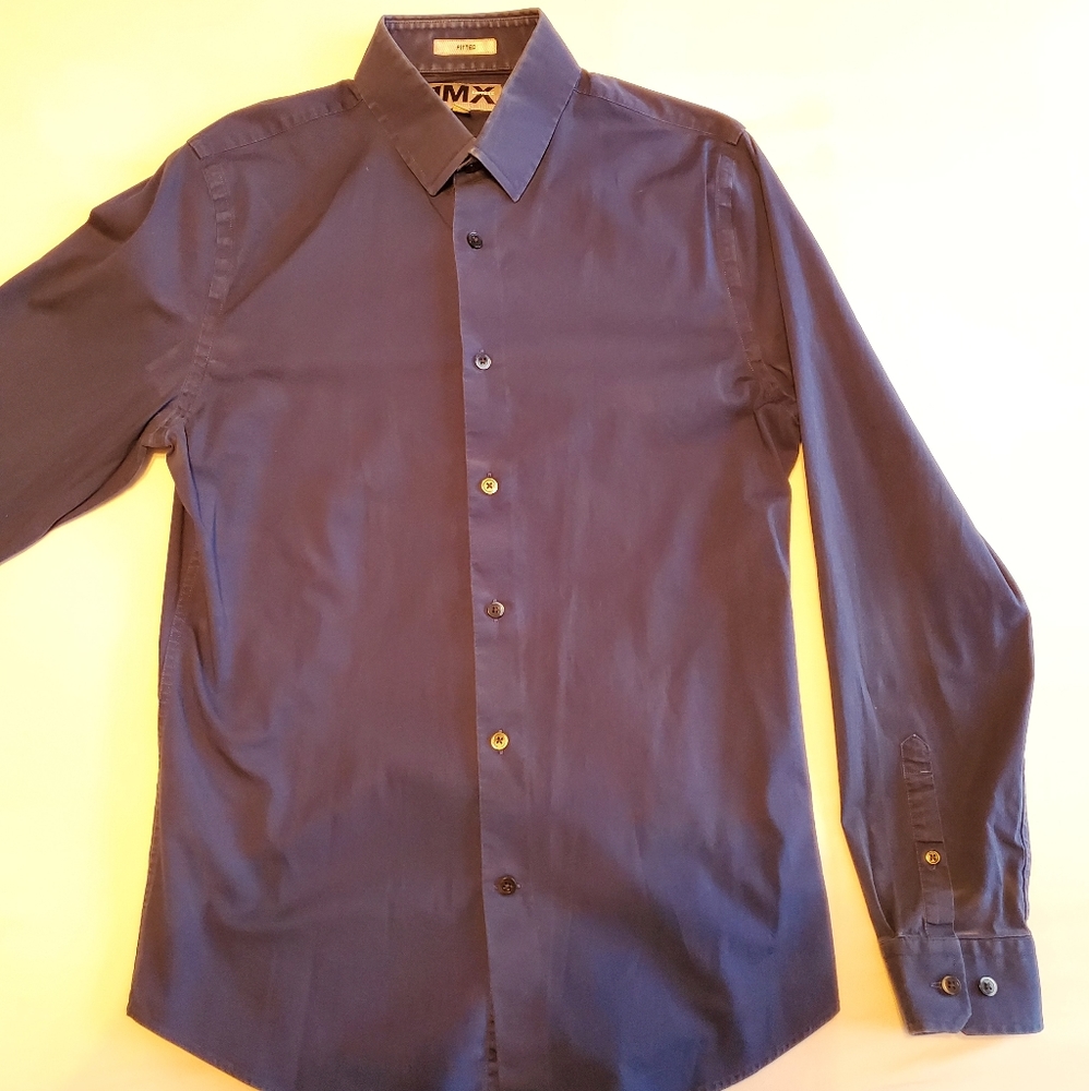Express Mens 1MX Fitted Button Up Shirt Size M